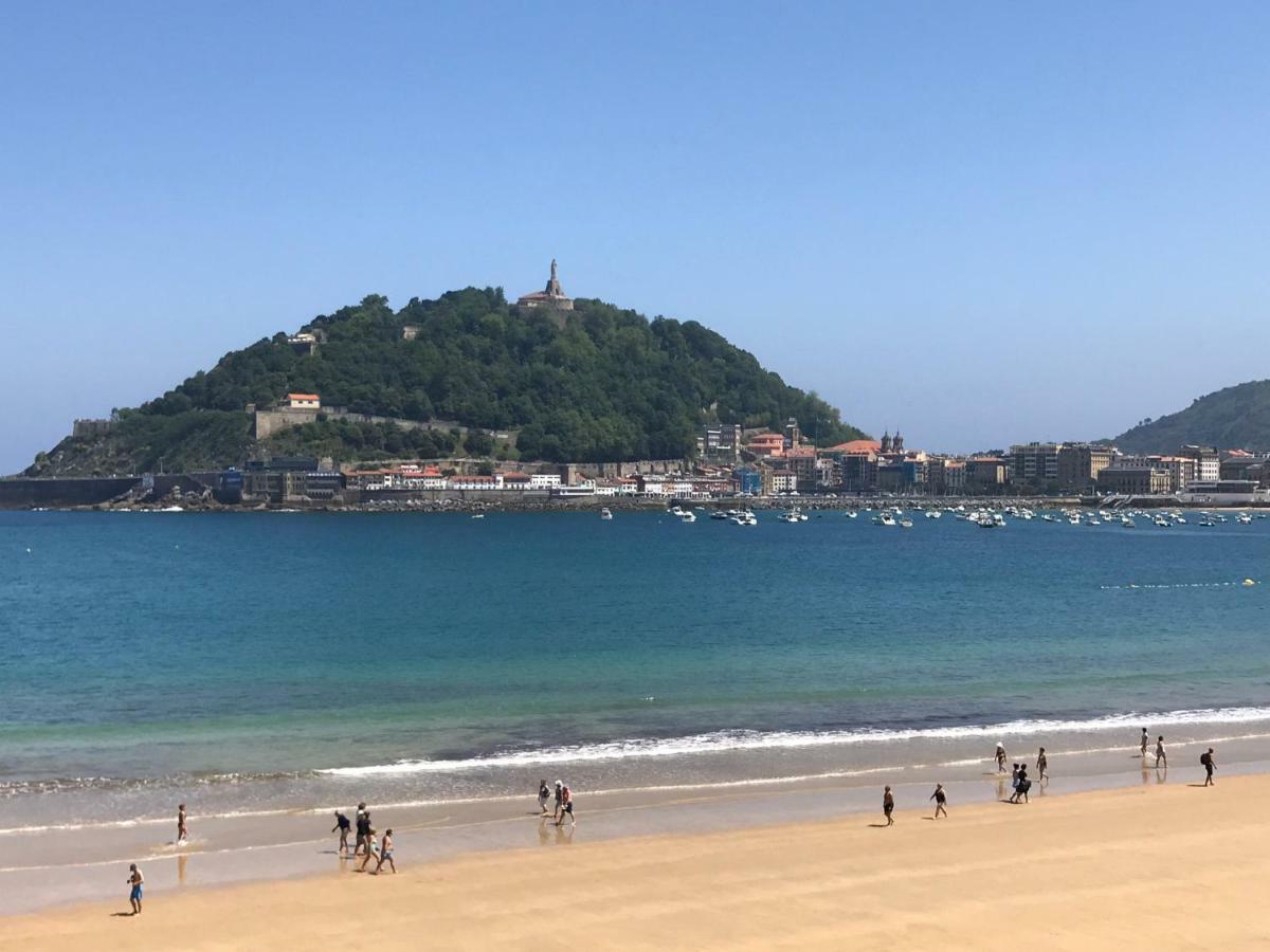 La Madame On La Concha Beach, Seaview Apartment 圣塞瓦斯蒂安 外观 照片